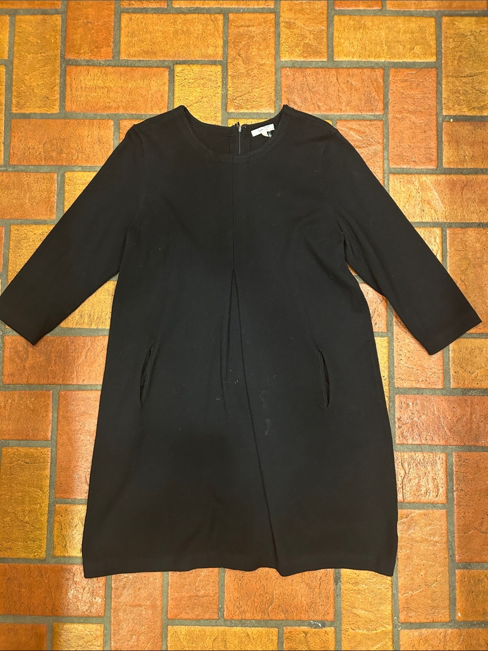 Tyler Boe Black Three-Quarter Sleeve Shift Dress